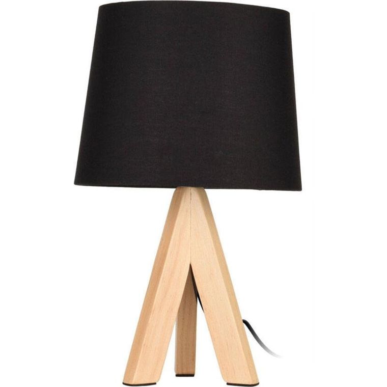 Home Styling Collection, lampa stojąca na drewnianych nogach, wys. 29 cm