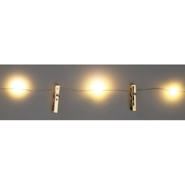 Home Styling Collection, łańcuch świetlny LED z ozdobnymi klamerkami, 230 cm