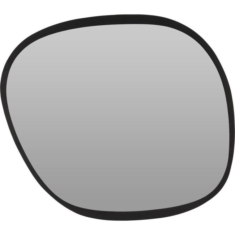 Home Styling Collection, lustro o organicznym kształcie, czarna rama, 54-47 cm