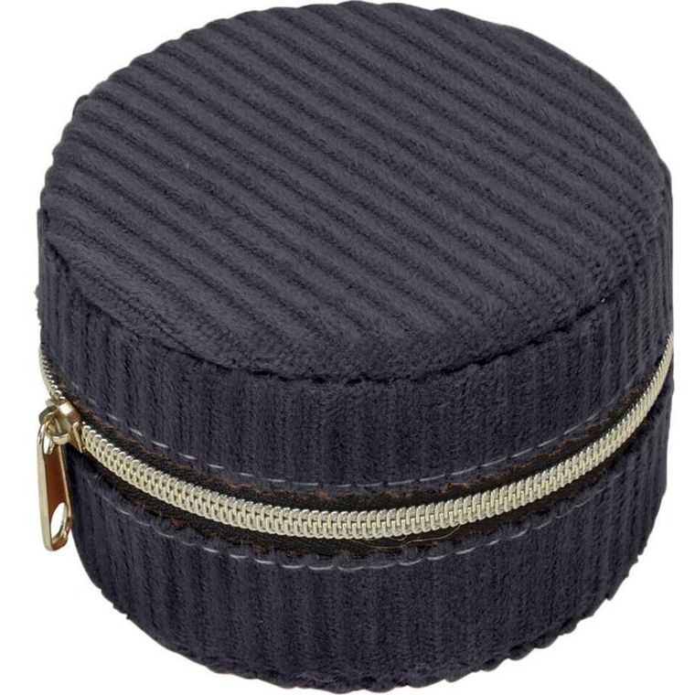 Home Styling Collection, mała szkatułka na biżuterię, sztruks, Ø 8 cm