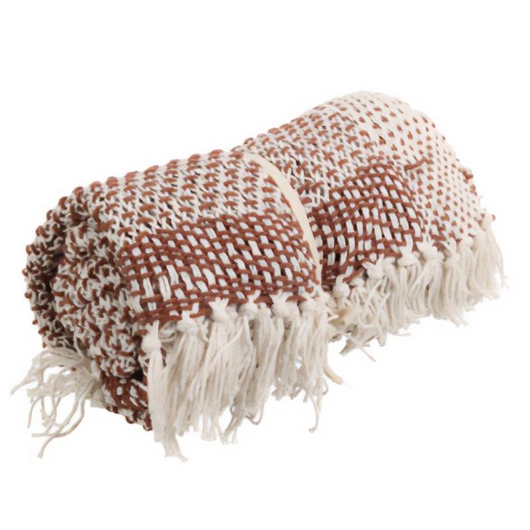 Home Styling Collection, melanżowa narzuta bawełniana, 130-170 cm