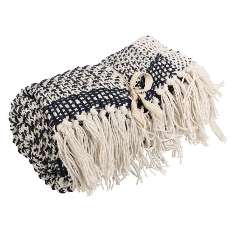 Home Styling Collection, melanżowa narzuta bawełniana, 130-170 cm