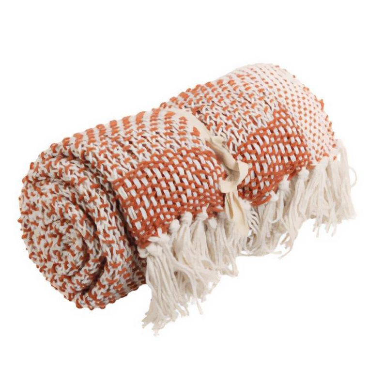 Home Styling Collection, melanżowa narzuta bawełniana, 130-170 cm