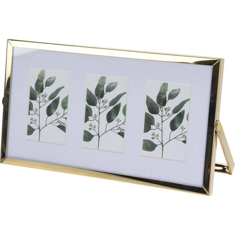 Home Styling Collection, metalowa ramka stojąca na trzy zdjęcia, passe-partout, 22-12-1 cm