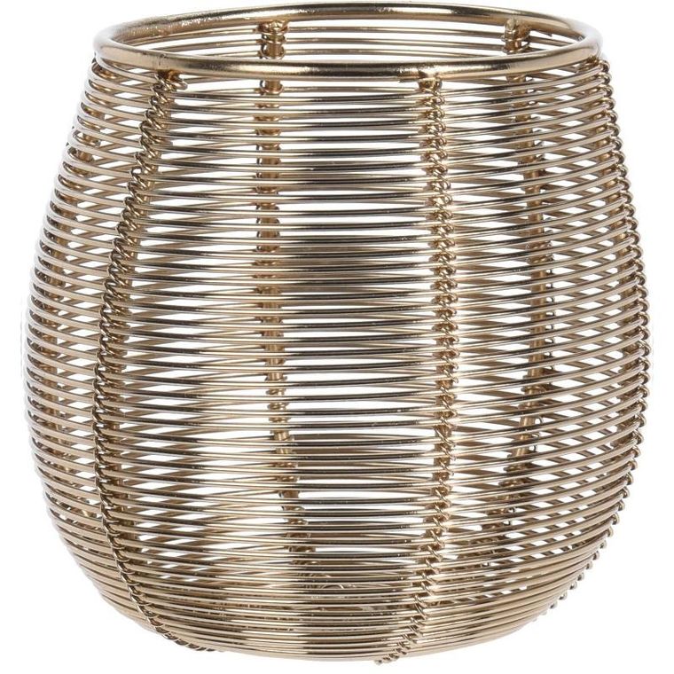 Home Styling Collection, metalowy świecznik na tealight, złoty