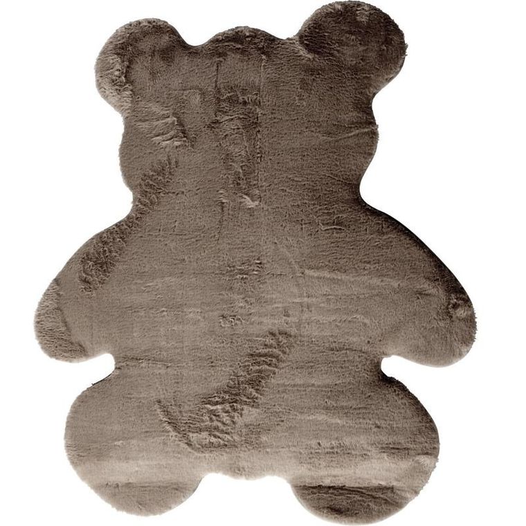 Home Styling Collection, Miś, dywan dziecięcy z imitacji futra, taupe, 100-85 cm