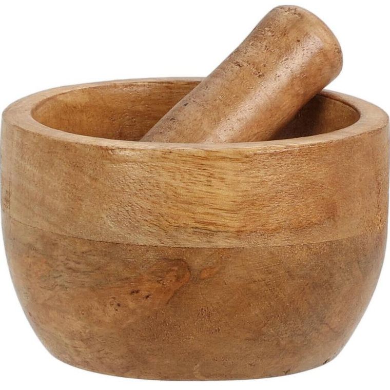 Home Styling Collection, moździerz kuchenny z drewna mango, 10-6 cm