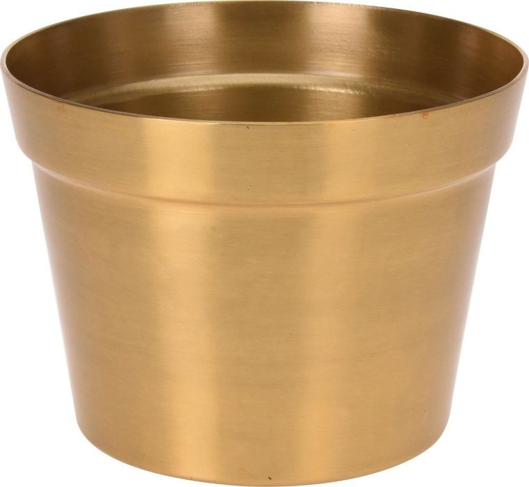 Home Styling Collection, osłonka na doniczkę Ø 16,5 cm, aluminium, złoty