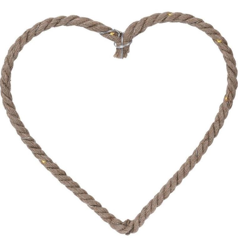 Home Styling Collection, ozdoba choinkowa led z juty, 40 cm