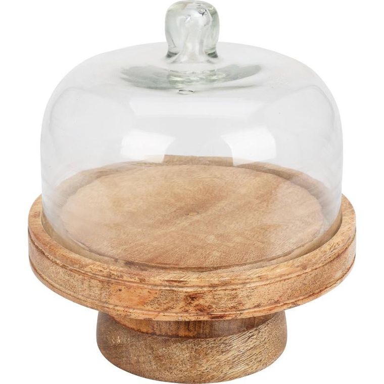 Home Styling Collection, patera na ciasto z drewna mango, średnica 19 cm