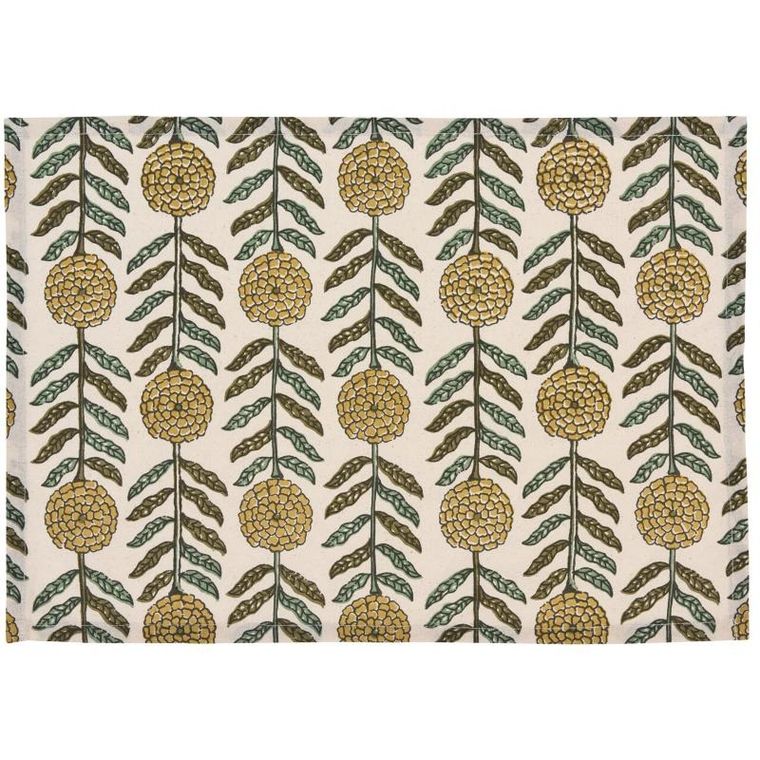 Home Styling Collection, podkładka pod talerz, bawełniana, kwiaty, 45-30 cm