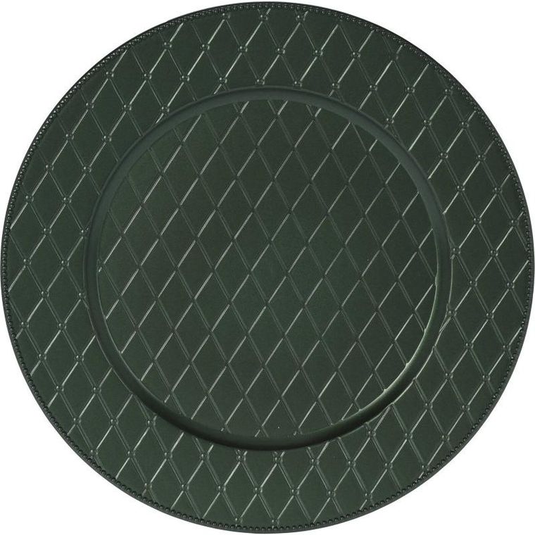 Home Styling Collection, podstawka dekoracyjna pod talerz, Ø 33 cm, zielony