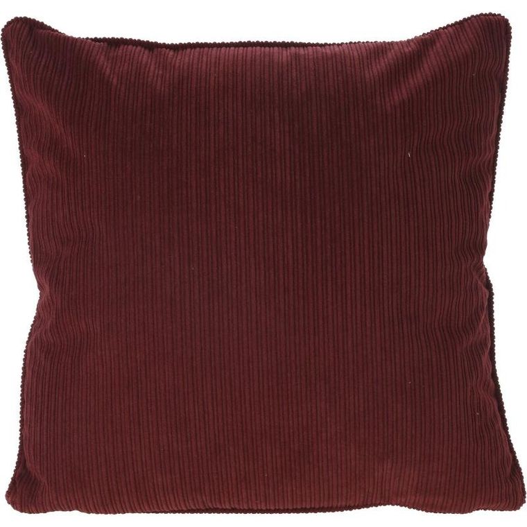 Home Styling Collection, poduszka dekoracyjna sztruksowa z lamówką, 40-40 cm