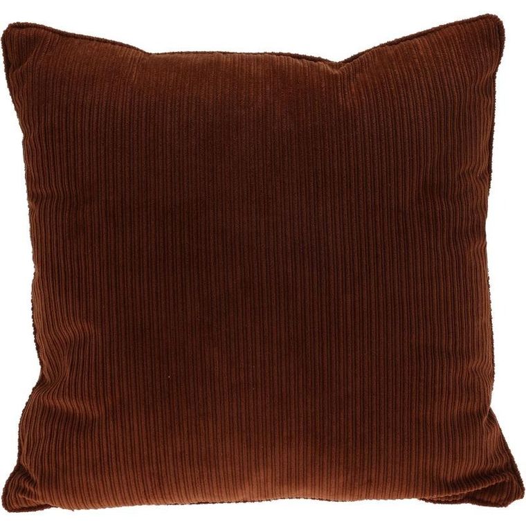 Home Styling Collection, poduszka dekoracyjna sztruksowa z lamówką, 40-40 cm