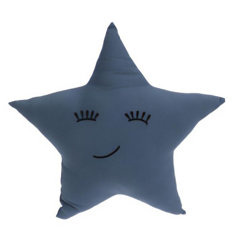 Home Styling Collection, poduszka dekoracyjna w kształcie gwiazdy, granatowa,40-40 cm