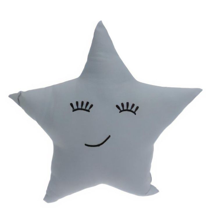 Home Styling Collection, poduszka dekoracyjna w kształcie gwiazdy, niebieska, 40-40 cm