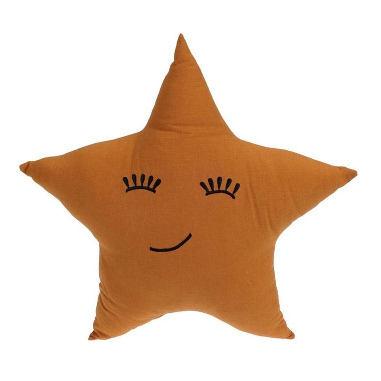 Home Styling Collection, poduszka dekoracyjna w kształcie gwiazdy, żółta,40-40 cm