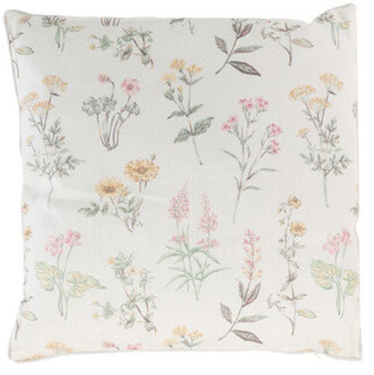 Home Styling Collection, poduszka dekoracyjna w kwiatowy wzór, 45-45 cm