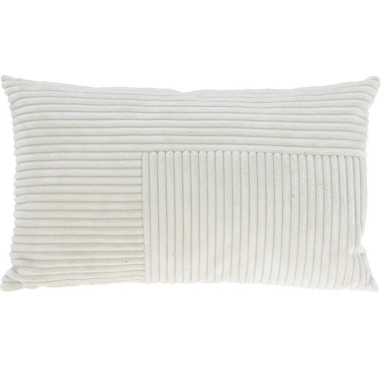 Home Styling Collection, poduszka dekoracyjna ze sztruksowym patchworkiem z przodu, 30-50 cm