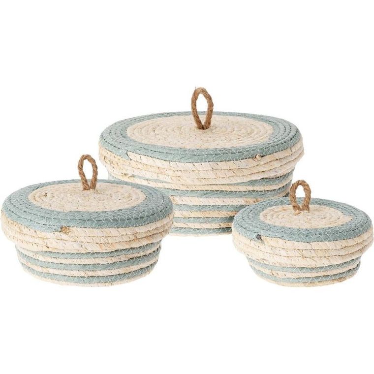 Home Styling Collection, pojemniki do przechowywania z przykrywką, 3 szt.