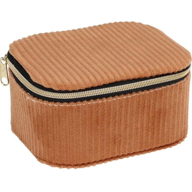 Home Styling Collection, pudełko na biżuterię, sztruks, 11.5-9.5-6 cm