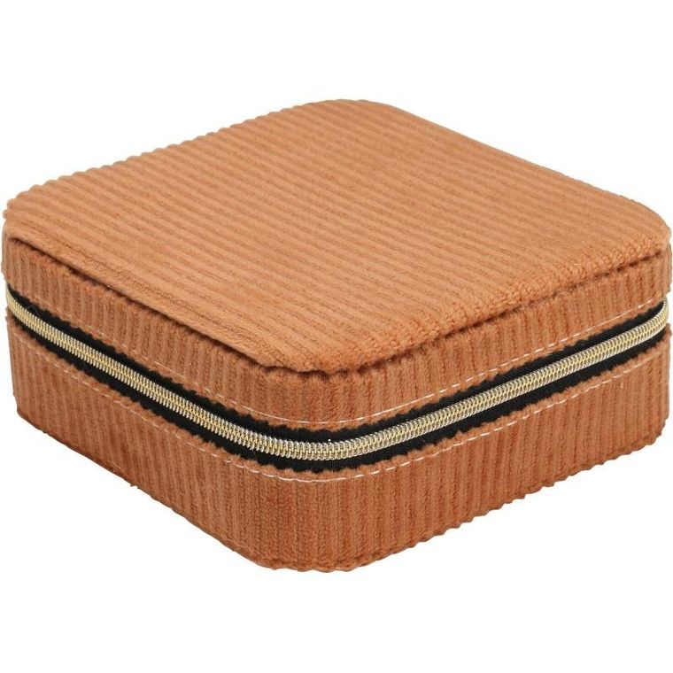 Home Styling Collection, pudełko na biżuterię, sztruks, 12-12-5 cm