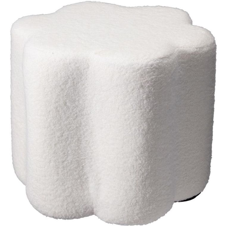 Home Styling Collection, pufa kwiatek, Yore, tapicerka baranek, 34-34-29 cm