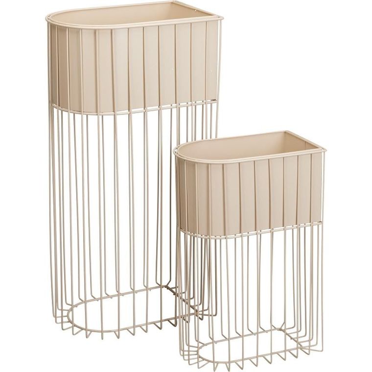 Home Styling Collection, Soft Form, zestaw 2 metalowych kwietników stojących