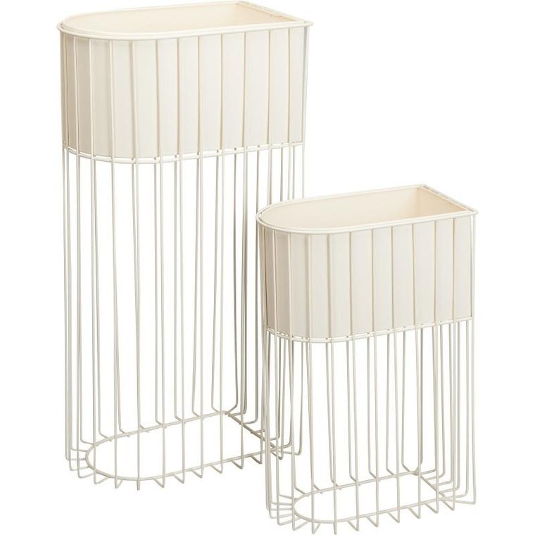 Home Styling Collection, Soft Form, zestaw 2 metalowych kwietników stojących