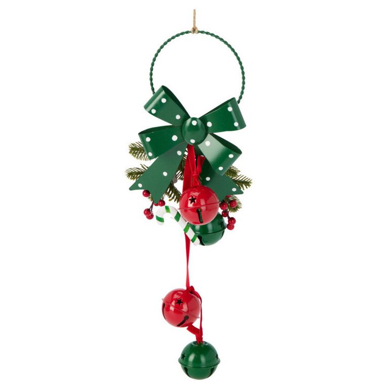 Home Styling Collection, świąteczna dekoracja z metalowymi dzwoneczkami, 29 cm