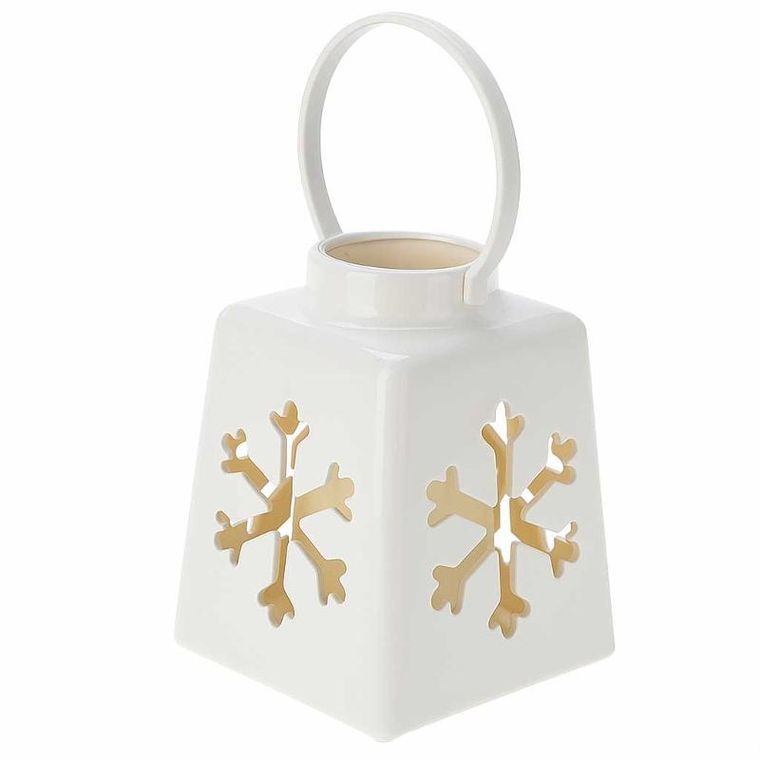 Home Styling Collection, świąteczny lampion ze świecą LED, 14 cm