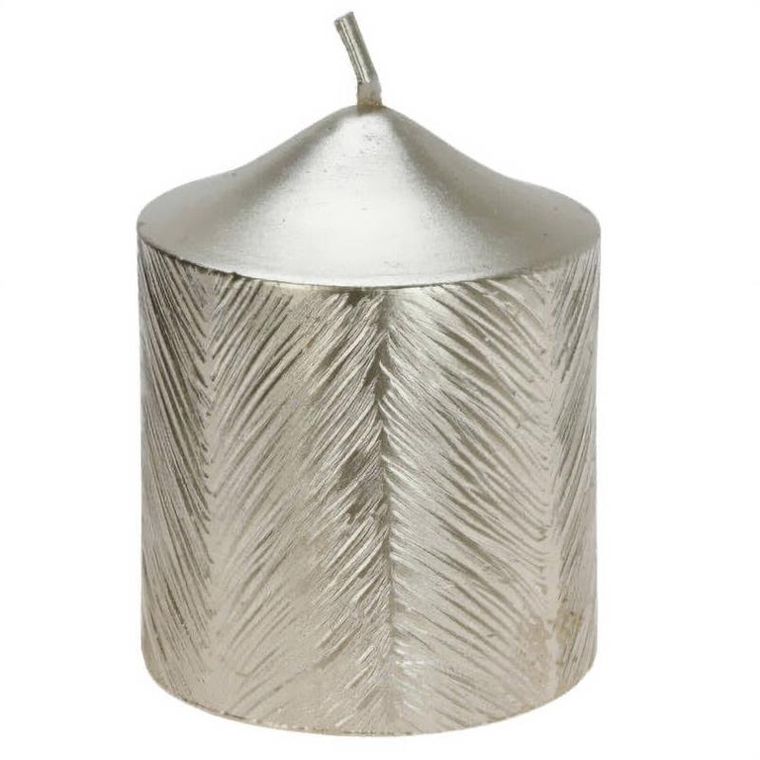 Home Styling Collection, świeca ozdobna z metalicznym wzorem, 5-6 cm