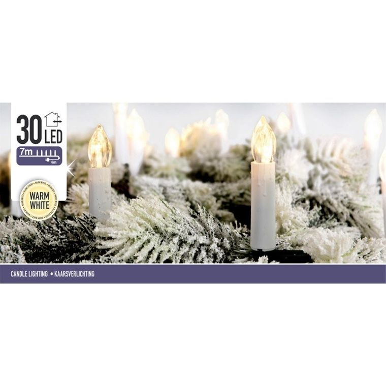 Home Styling Collection, świeczki dekoracyjne, 30 LED, wewnętrzne, biały