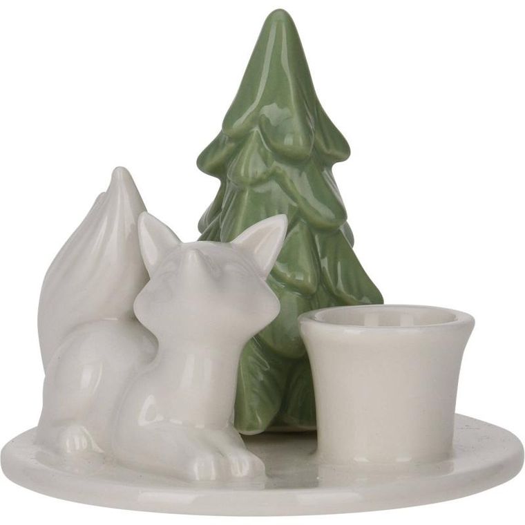 Home Styling Collection, świecznik ceramiczny z choinką, 8 cm