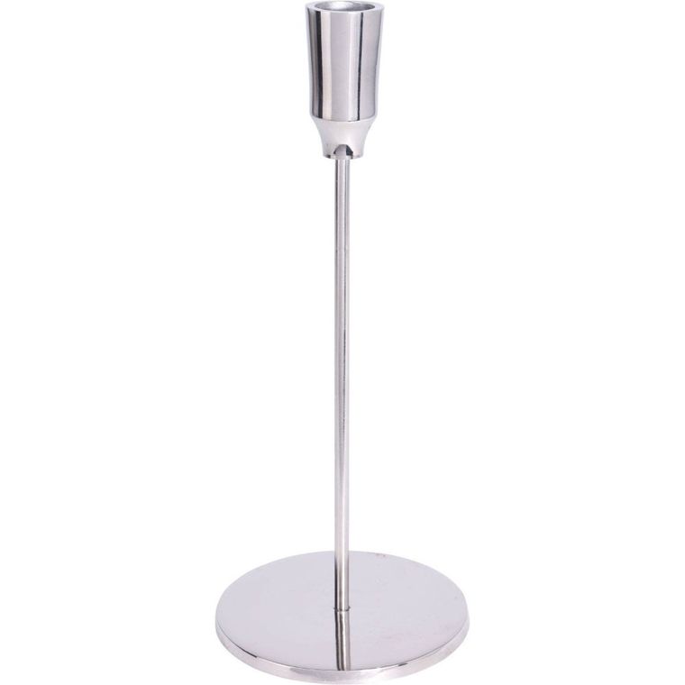 Home Styling Collection, świecznik srebrny, 25 cm, aluminium