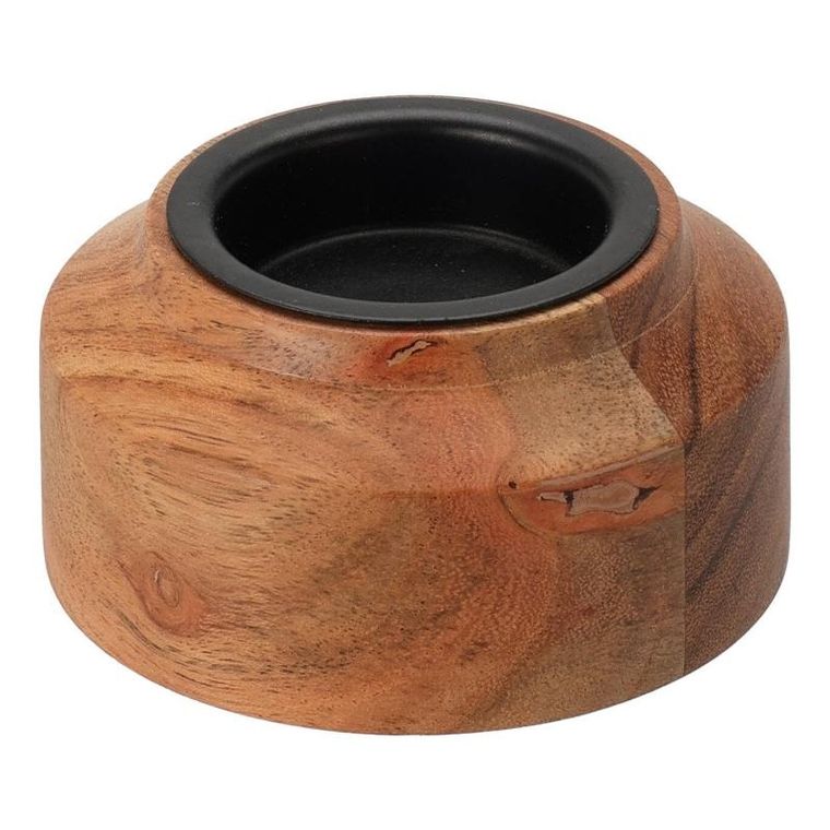 Home Styling Collection, świecznik z drewna akacjowego, 8-4 cm