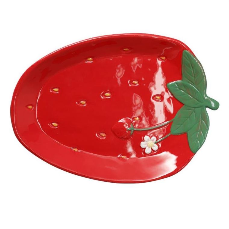 Home Styling Collection, Syro, talerz dekoracyjny z motywem owoców, 25-18-3 cm