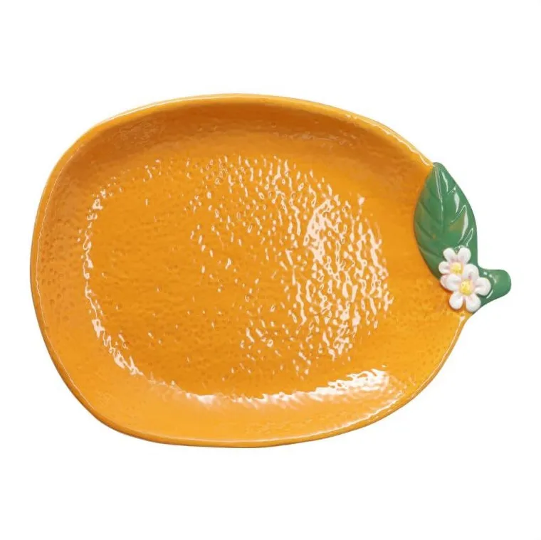 Home Styling Collection, Syro, talerz dekoracyjny z motywem owoców, 25-18-3 cm