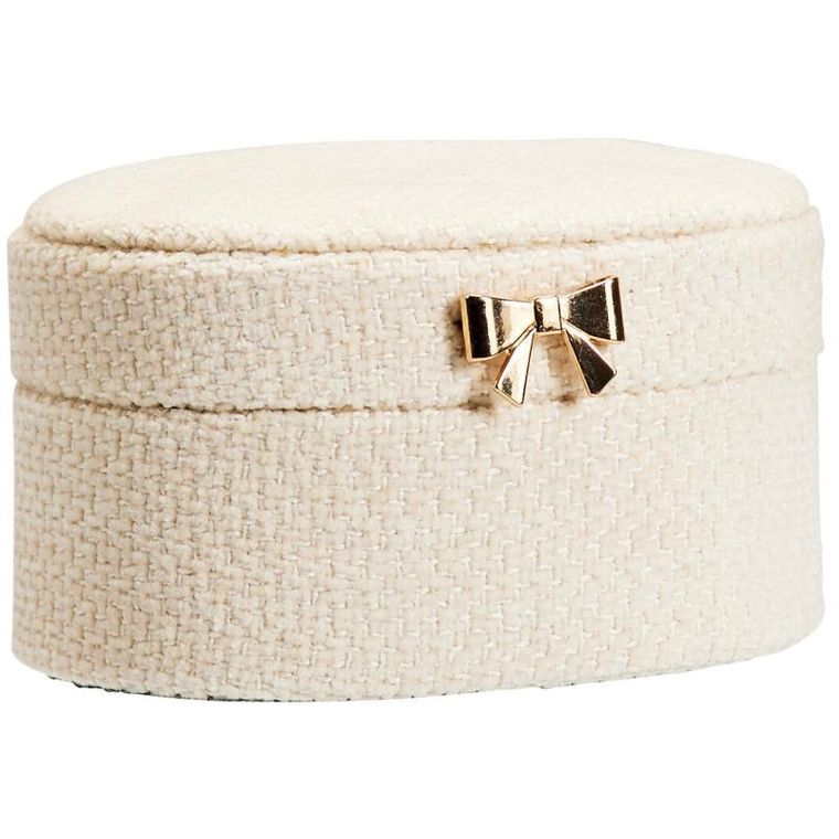 Home Styling Collection, szkatułka na biżuterię z kokardą, 12-6,5-10 cm