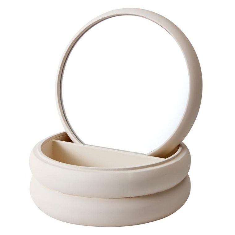 Home Styling Collection, szkatułka na biżuterię z lusterkiem, 17,5-17,5-9 cm