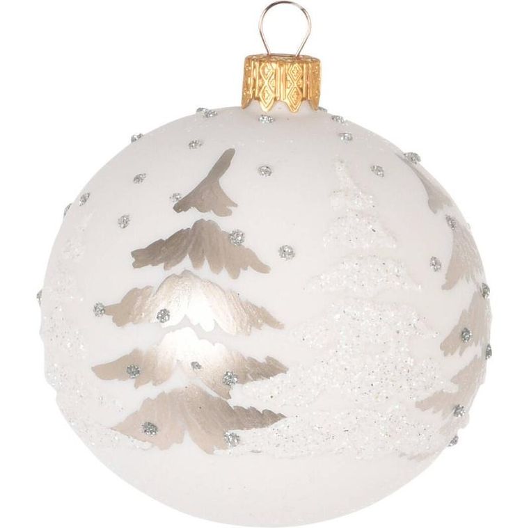 Home Styling Collection, szklana bombka z brokatowy zdobieniem, Ø 8 cm