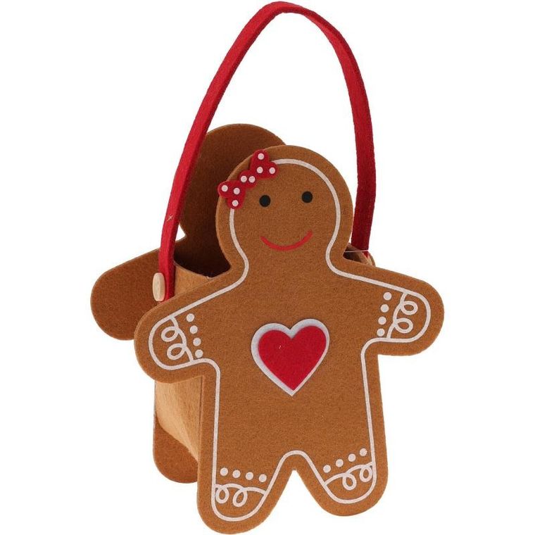 Home Styling Collection, torba filcowa z bożonarodzeniowym motywem, 16.5-20 cm