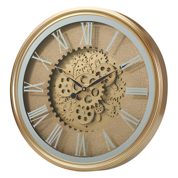 Home Styling Collection, Vertex, zegar ścienny, złoty, 50 cm