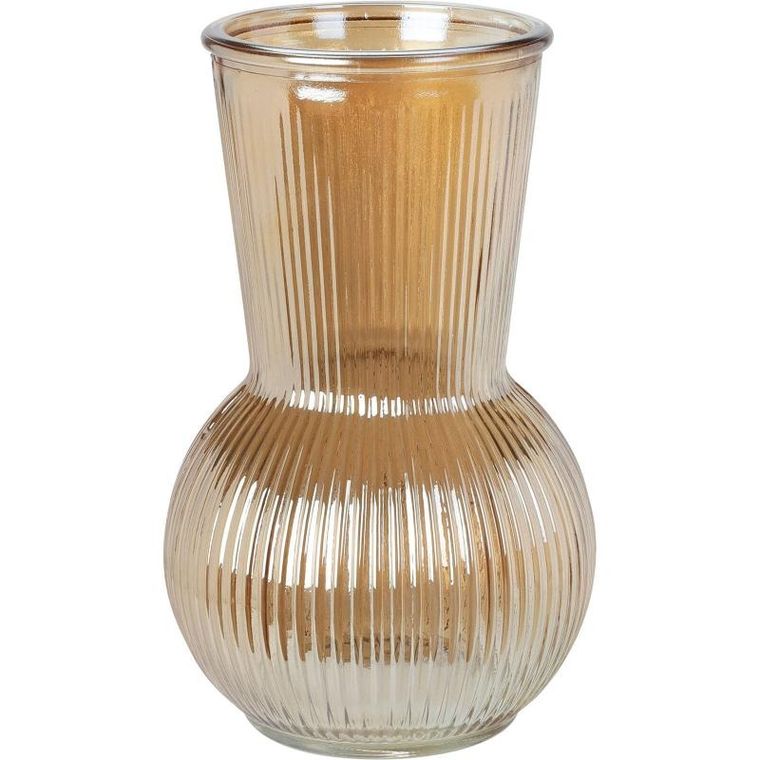 Home Styling, Collection, wazon szklany ryflowany, 20 cm