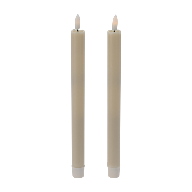 Home Styling Collection, woskowane świece stołowe z led, 25 cm