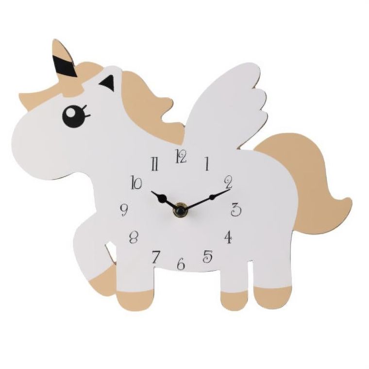 Home Styling Collection, zegar ścienny, jednorożec, 30-24 cm