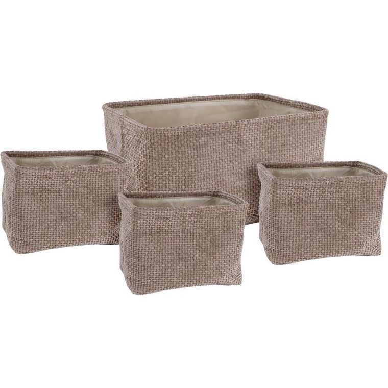 Home Styling Collection, zestaw koszy do przechowywania, 4 szt.