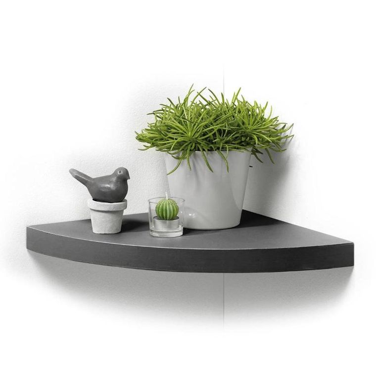 Homea, półka narożna wisząca z MDF