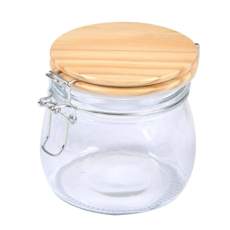 Homea, szczelny słoiczek z bambusową pokrywką, 0,45l