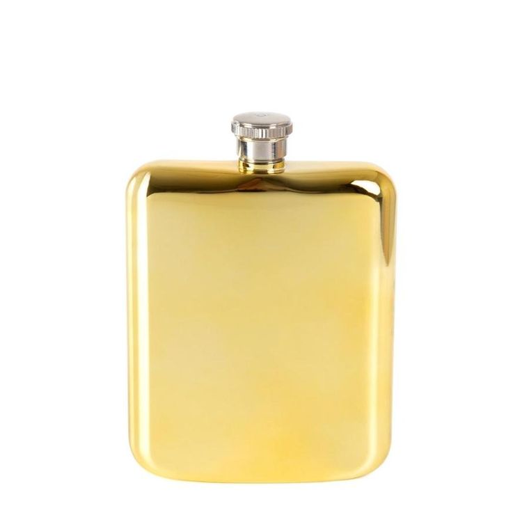 Homla, Alcole Flask, piersiówka, złota, 0,2l